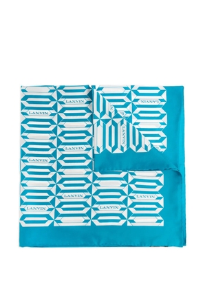 Lanvin geometric-printed scarf - Blue