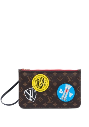 Louis Vuitton Pre-Owned 2016 Limited Edition Monogram World Tour Neverfull MM pouch - Brown