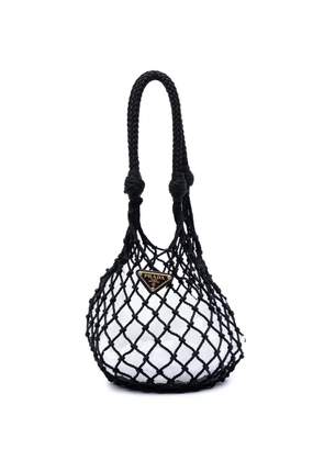 Prada Pre-Owned 2013-2025 Mesh and Leather bucket bag - Black