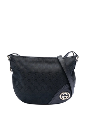 Gucci Pre-Owned 2016-2025 Medium GG Canvas New Britt Half Moon crossbody bag - Black