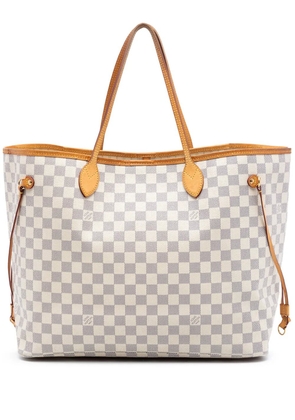 Louis Vuitton Pre-Owned 2014 Damier Azur Neverfull GM tote bag - White
