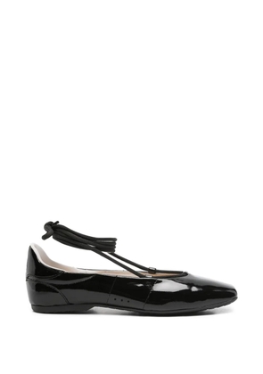 Patrizia Pepe ankle-tie ballet flats - Black