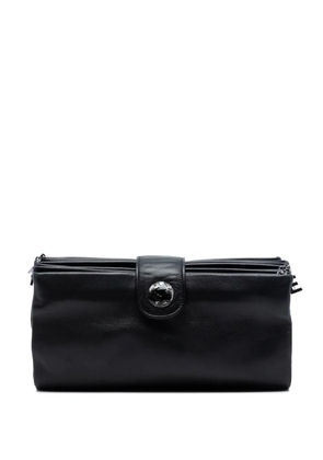 CHANEL Pre-Owned 2013-2014 Lambskin Globe Emblem clutch bag - Black