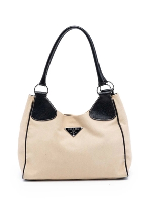 Prada Pre-Owned 2013-2025 Cinghiale Trimmed Canapa shoulder bag - Brown