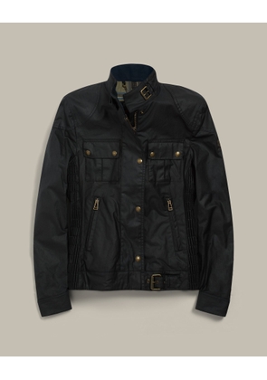 Belstaff Gangster Icon Jacket Women's Waxed Cotton Dark Navy Size UK 4