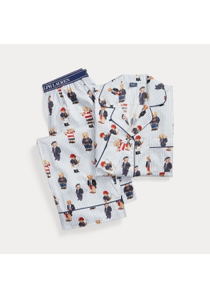 Polo Bear Cotton Sateen Pyjama Set