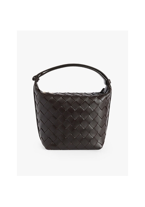 Womens Bottega Veneta Wallace Candy Leather Top-Handle Bag