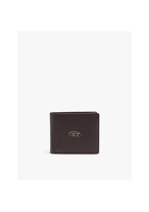 Mens Diesel Logo-Badge Bi-Fold Leather Waller
