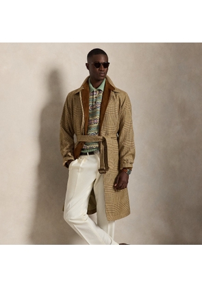 Glen Plaid Summer Tweed Balmacaan Coat