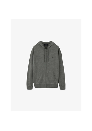 Mens Allsaints Mode Zipped Merino-Wool Hoody