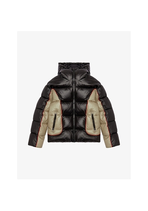 Mens Diesel W-Ostend Hooded Shiny-Ripstop Puffer Jacket