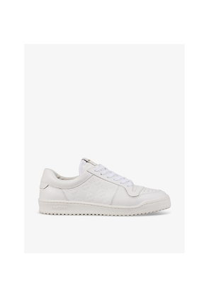 Mens Sandro Logo-Embossed Leather Low-Top Trainers