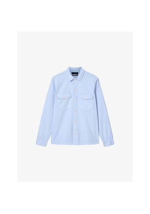 Mens Allsaints Spotter Patch-Pocket Slim-Fit Cotton Overshirt