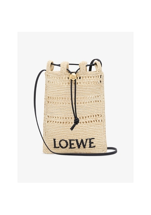 Womens Loewe x Paula's Ibiza Drawstring Pocket Raffia Cross-Body Bag