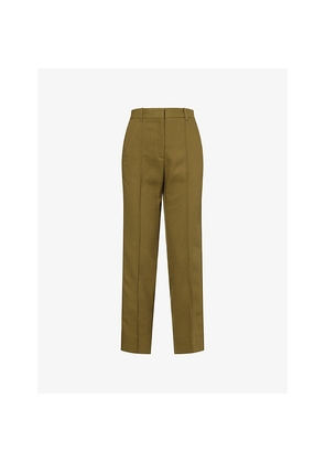 Womens Me And Em Cropped Slim-Leg Woven Trousers