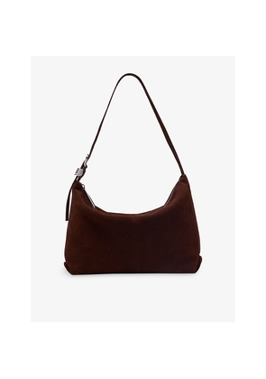 Womens Whistles Curved Suede Shoulder Bag