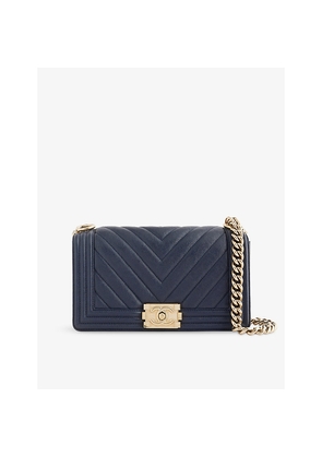 Womens Reselfridges Pre-Loved Chanel Boy Flap Leather Shoulder Bag