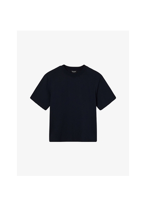 Womens Whistles Short-Sleeved Round-Neck Cotton-Jersey T-Shirt