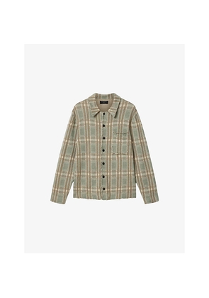 Mens Allsaints Solmar Checked Knitted Cardigan