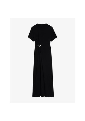 Womens Zadig&Voltaire Raja Short-Sleeved Cotton-Jersey Maxi Dress