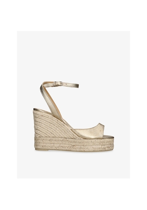 Womens Castaner Brook Suede Wedge Sandals