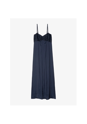 Womens Zadig&Voltaire Rippie V-Neck Satin Maxi Dress