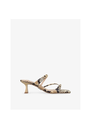 Womens Steve Madden Ajay Printed Heeled Leather Sandals