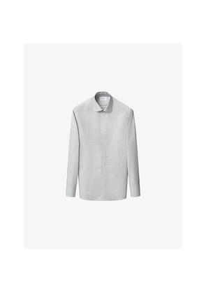 Mens Eton Motif Slim-Fit Cotton-Twill Shirt