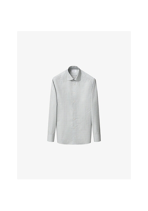 Mens Eton Motif Contemporary-Fit Cotton-Twill Shirt