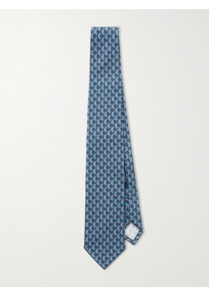 Thom Sweeney - 8cm Printed Silk Tie - Men - Blue