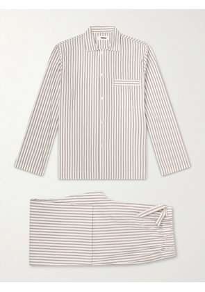 TEKLA - Striped Cotton-Poplin Pyjama Set - Men - Neutrals - S