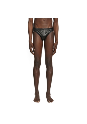 Faux Leather Swim Briefs
