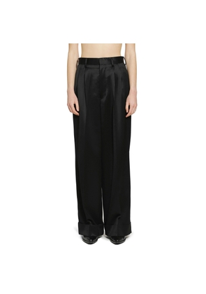 Pleated Satin Trousers
