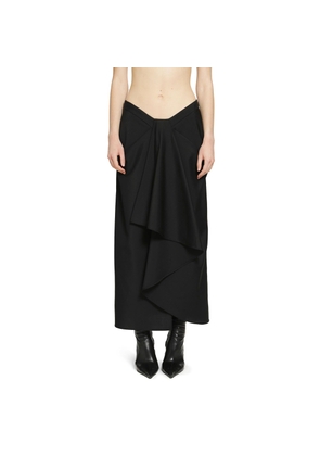 Draped Wool Mohair Skirt