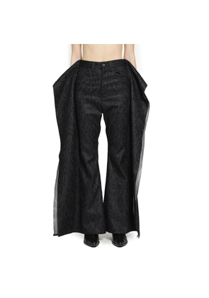 Deconstructed Jeans in Floral Denim