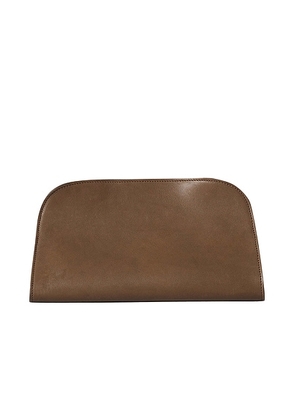 The Row Peggy Clutch in Tawny Brown ANS - Brown. Size all.