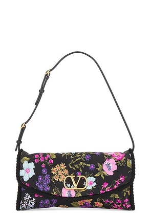 Valentino Garavani Devain Clutch in Multicolor & Nero - Black,Pink. Size all.