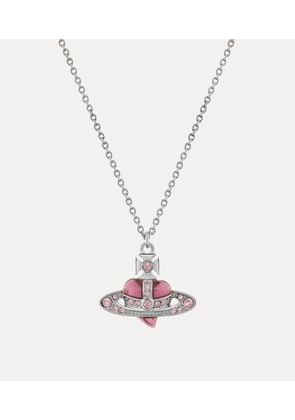 Vivienne Westwood New Diamante Heart Pendant Necklace Platinum-vintage-rose-crystal-light-rose-enamel Platinum-vintage-rose-crystal-light-rose-enamel Women