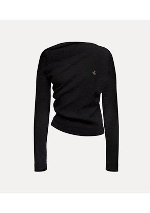 Vivienne Westwood Long Sleeve Hebo Top Rib Jersey Black L Unisex