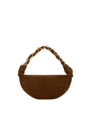 Saint Laurent Brown Suede Amalia Shoulder Bag
