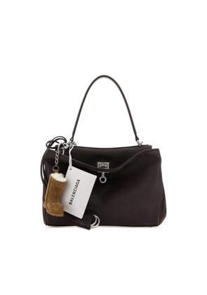 Balenciaga Rodeo S Leather Crossbody Bag With Vintage Motif