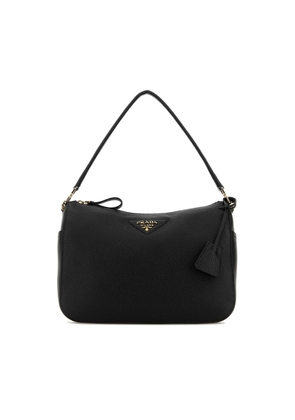 Prada Black Leather Medium Shoulder Bag