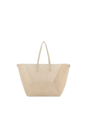 Brunello Cucinelli Sand Suede Shopping Bag