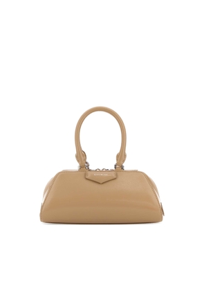 Givenchy Beige Leather Mini Antigona East-West Handbag