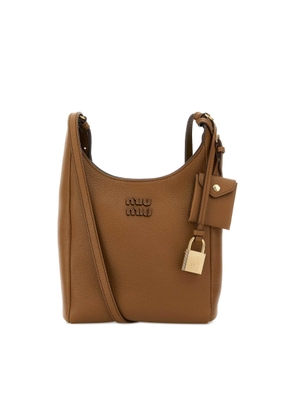 Miu Miu Camel Leather Crossbody Bag