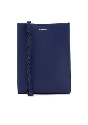 Jil Sander Navy Blue Leather Small Tangle Shoulder Bag