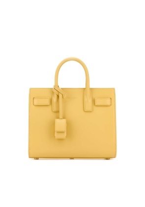 Saint Laurent Yellow Leather Nano Sac De Jour Handbag