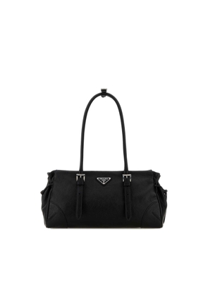 Black Leather Medium Prada Bonnie Shoulder Bag