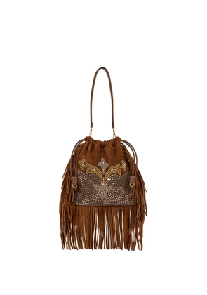 Etro Shoulder Bag Fringed Bag With Brown Leather Fringes For
