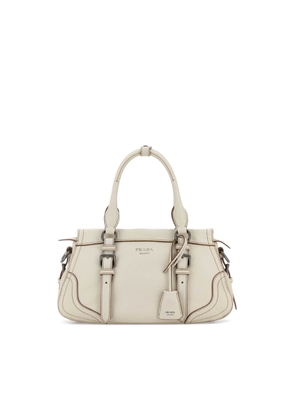 Prada Ivory Leather Large Handbag